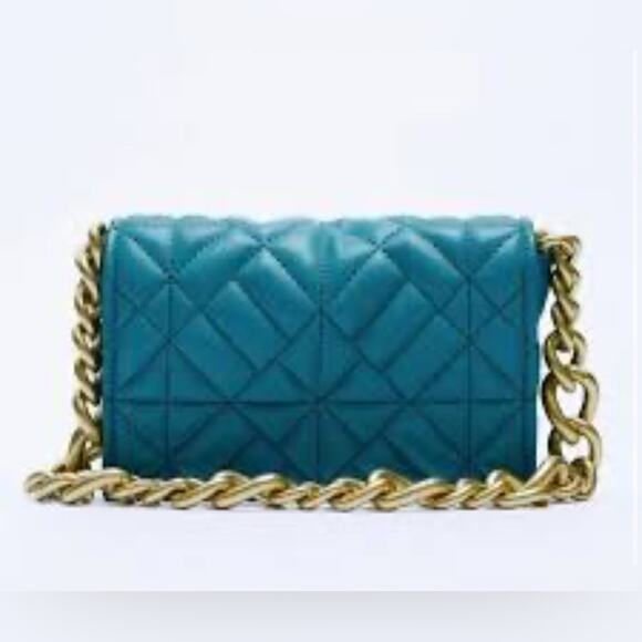 Zara Handbags - Zara Quilted Chain Strap Mini Shoulder Bag